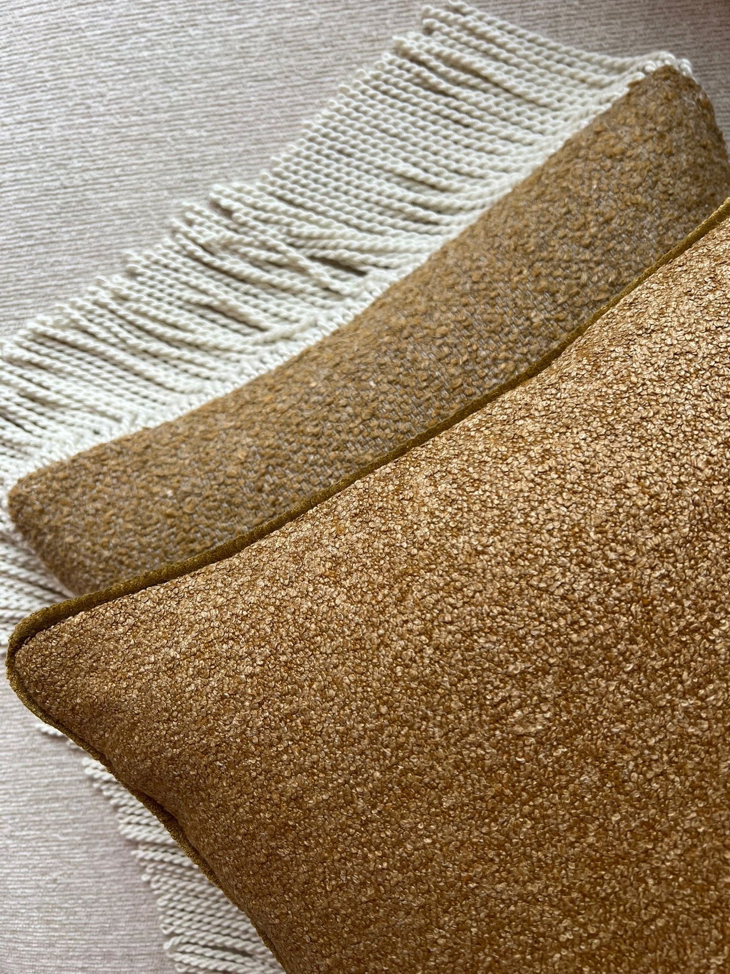 Ochre mélange pillow