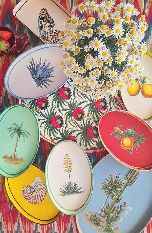 Handpainted Iron Trays 48x39 cm