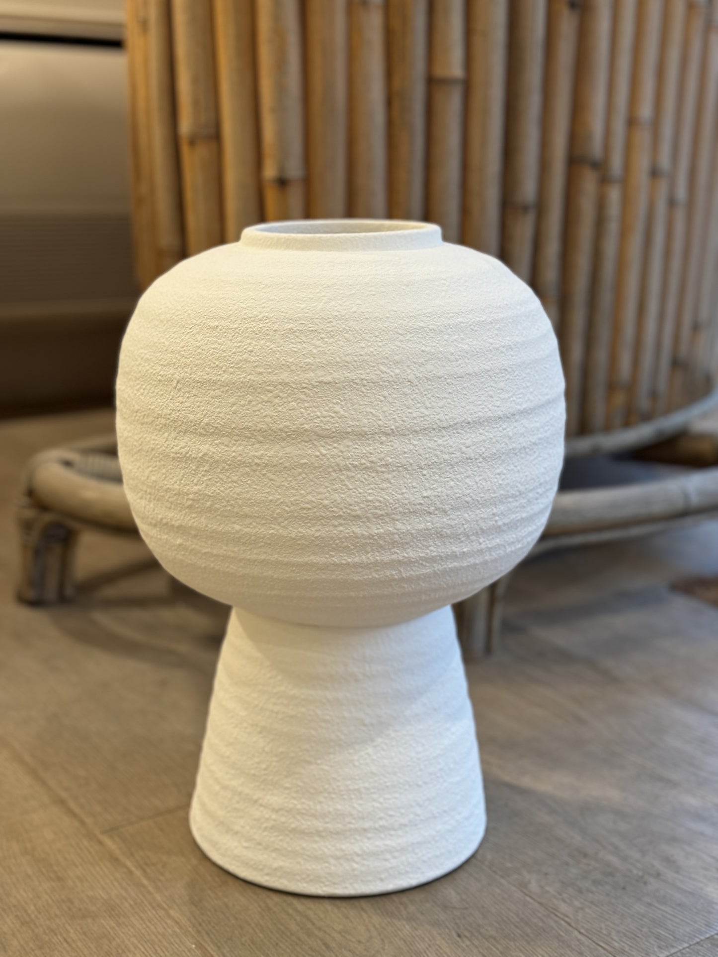 White ceramic vase