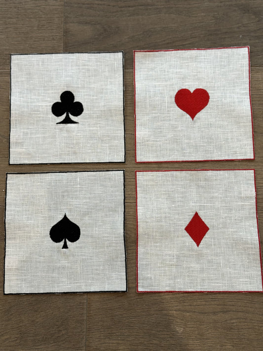 Set of 4 Cards Coasters