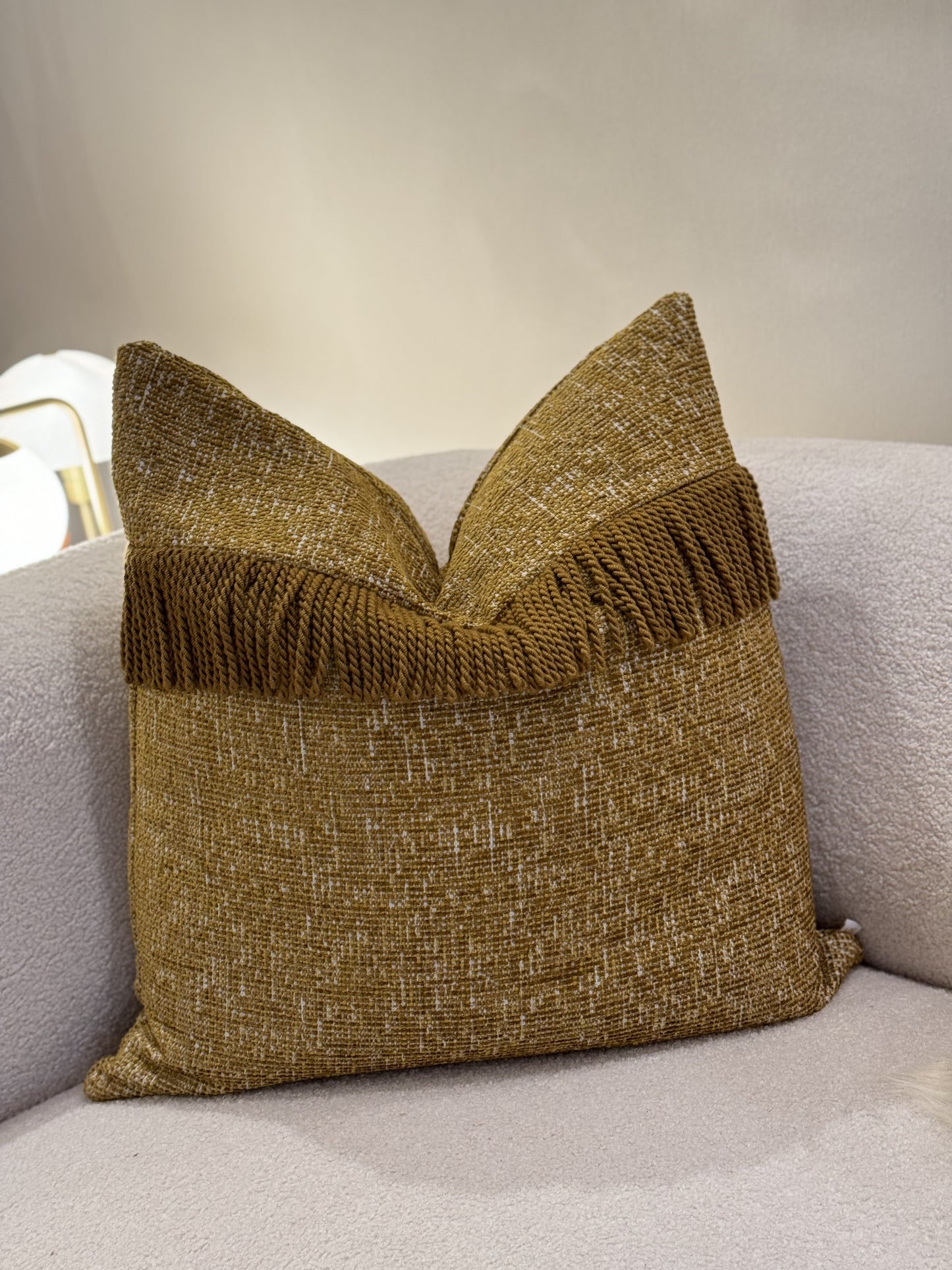 Ochre mélange pillow