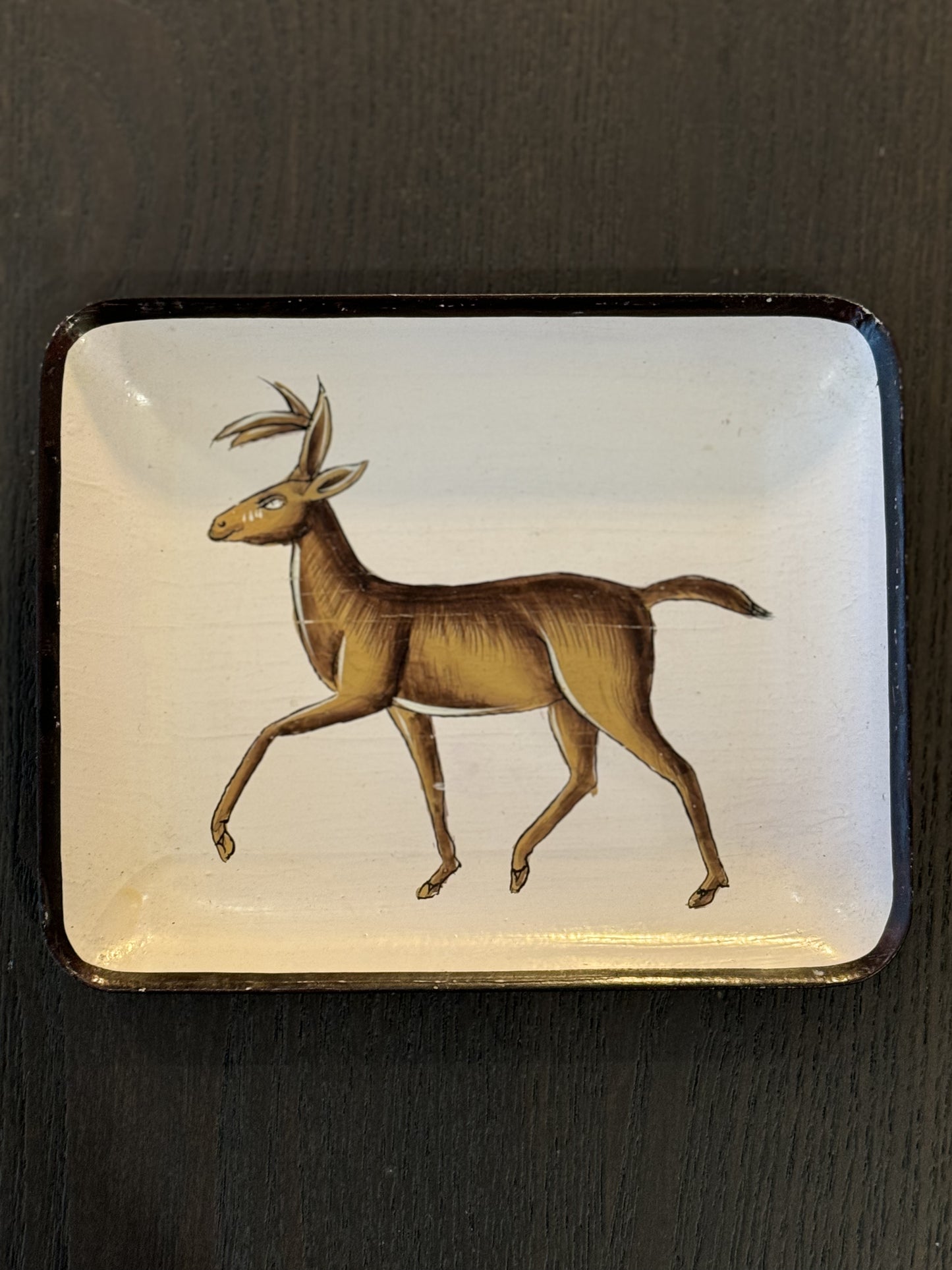 Handpainted Iron Trays 15x12 cm