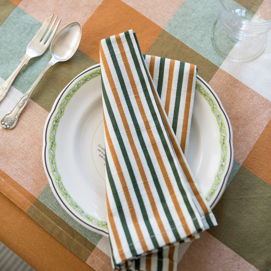 Striped napkins